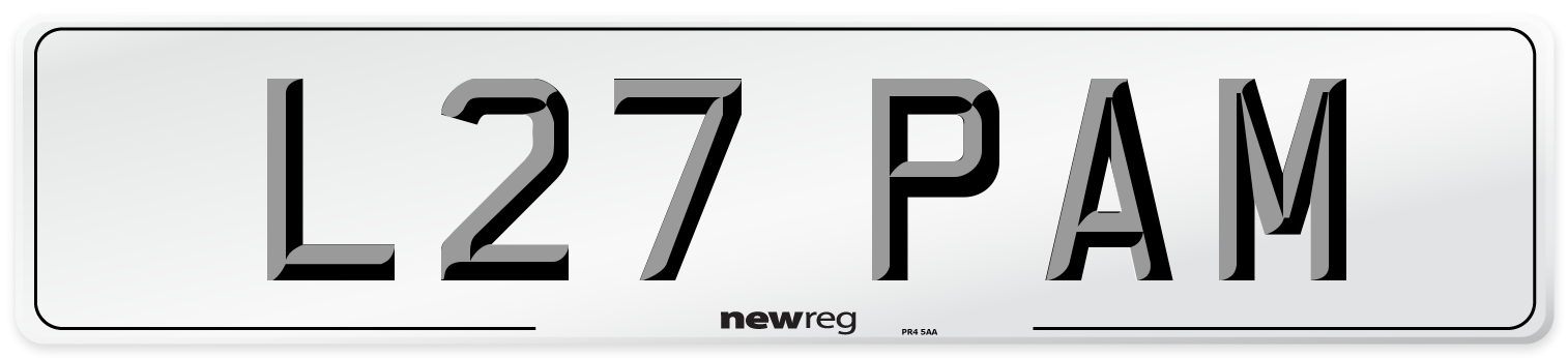 L27 PAM Number Plate from New Reg